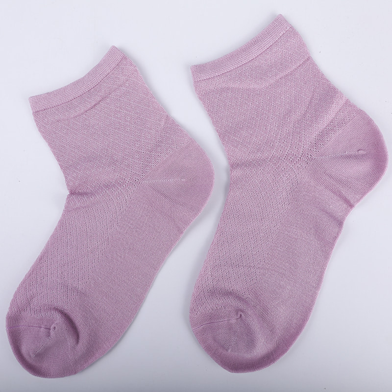 নরম বাঁশের ফাইবার নাইলন ব্যাগ, পাতলা ছোট হীরার ক্যাজুয়াল মহিলাদের মোজা, হাতে সেলাই করা মহিলাদের মোজা WSD1689