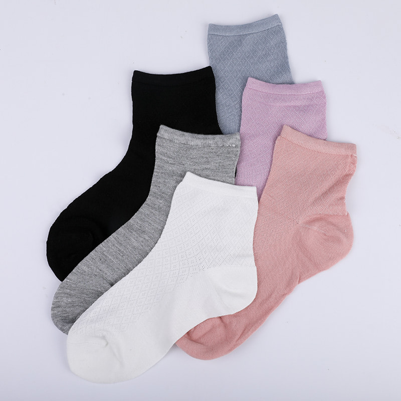 নরম বাঁশের ফাইবার নাইলন ব্যাগ, পাতলা ছোট হীরার ক্যাজুয়াল মহিলাদের মোজা, হাতে সেলাই করা মহিলাদের মোজা WSD1689